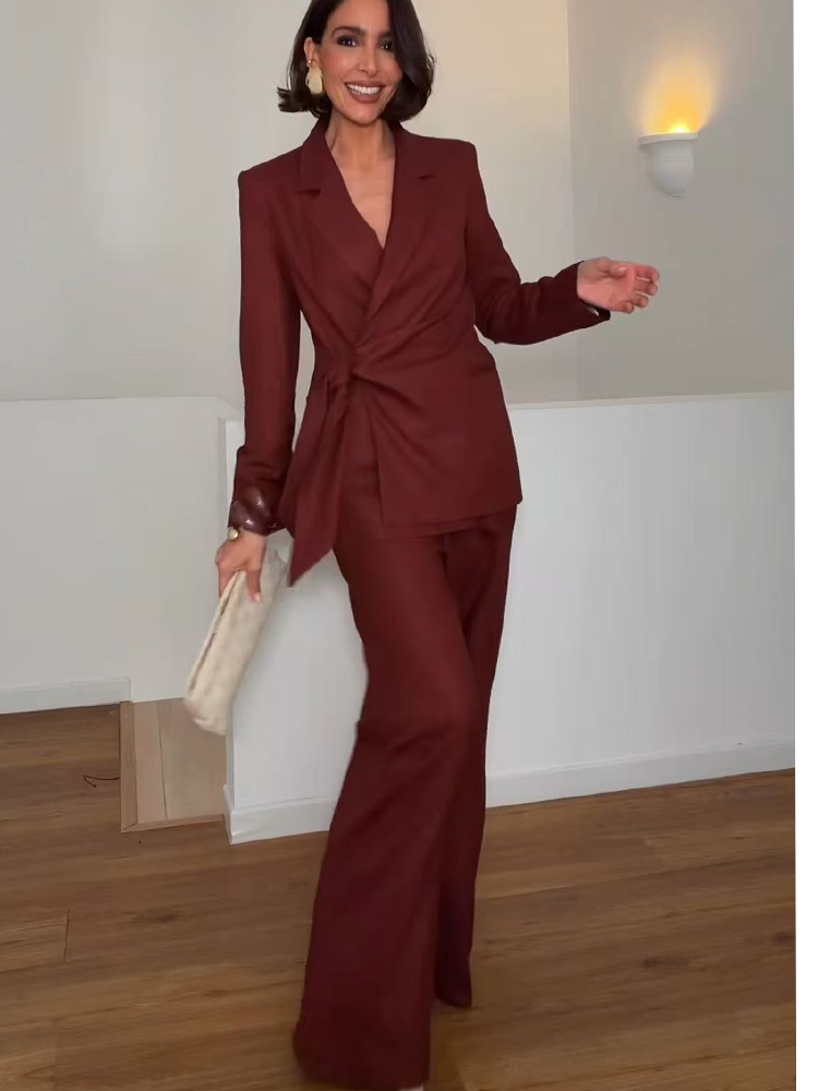 Women'S Formal Wear With Pants - Modischer Büro-Damenanzug Eleganter Formeller Schlanker Blazer