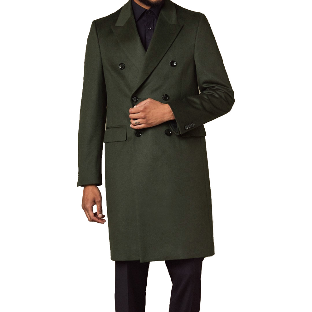 Tailored Coat Wool - Luxus 100% Wolle Langen Mantel Für
