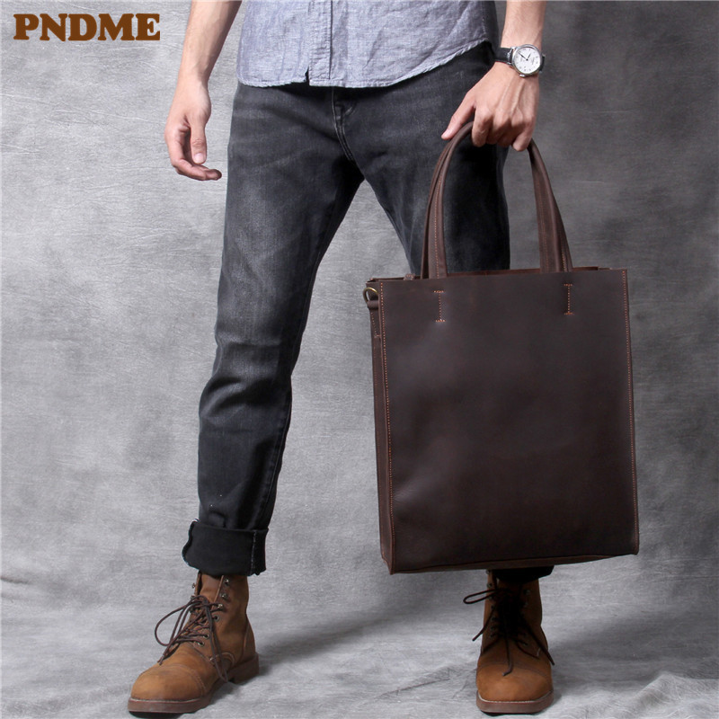 Vintage echtes Leder Herren Ha – Structured Handbag Work Bewertung und Preis