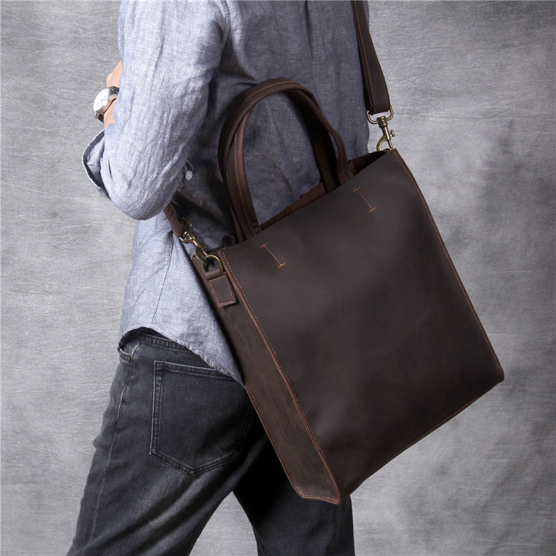 Vintage echtes Leder Herren Ha – Structured Handbag Work Bewertung und Preis