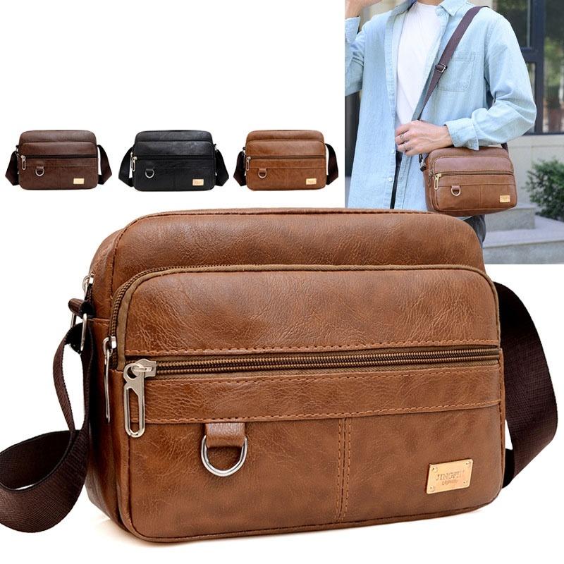Leder Herren Sling Bag Messeng – Structured Handbag Work Bewertung und Preis