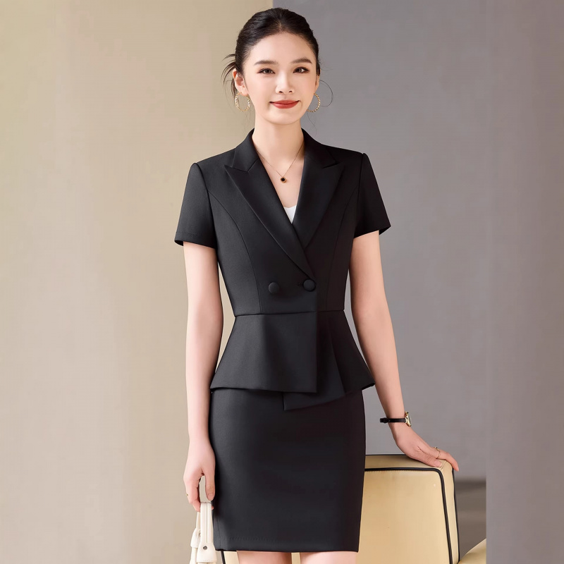 Grauer Kurzarm-Anzug für Damen – Women'S Formal Wear Stores Bewertung und Preis
