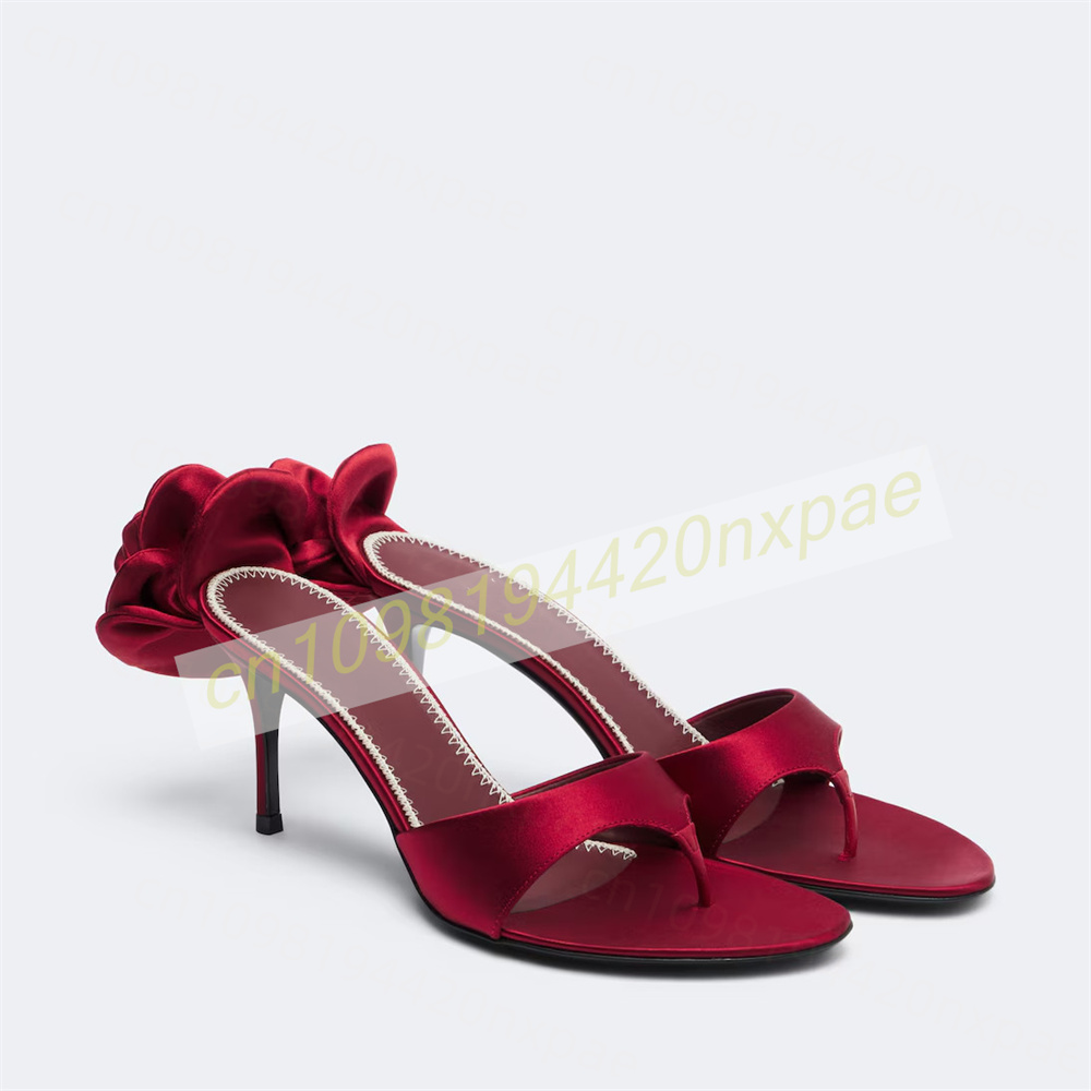Damen Rote Satin Thong Mule Sa – Women'S Formal Wear To A Wedding Bewertung und Preis