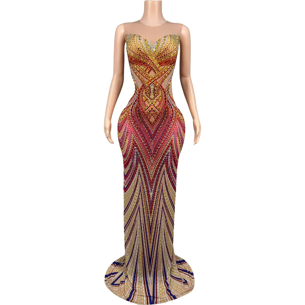 Damen Funkelndes Strass-Netzkl – Formal Gala Wear Women Bewertung und Preis