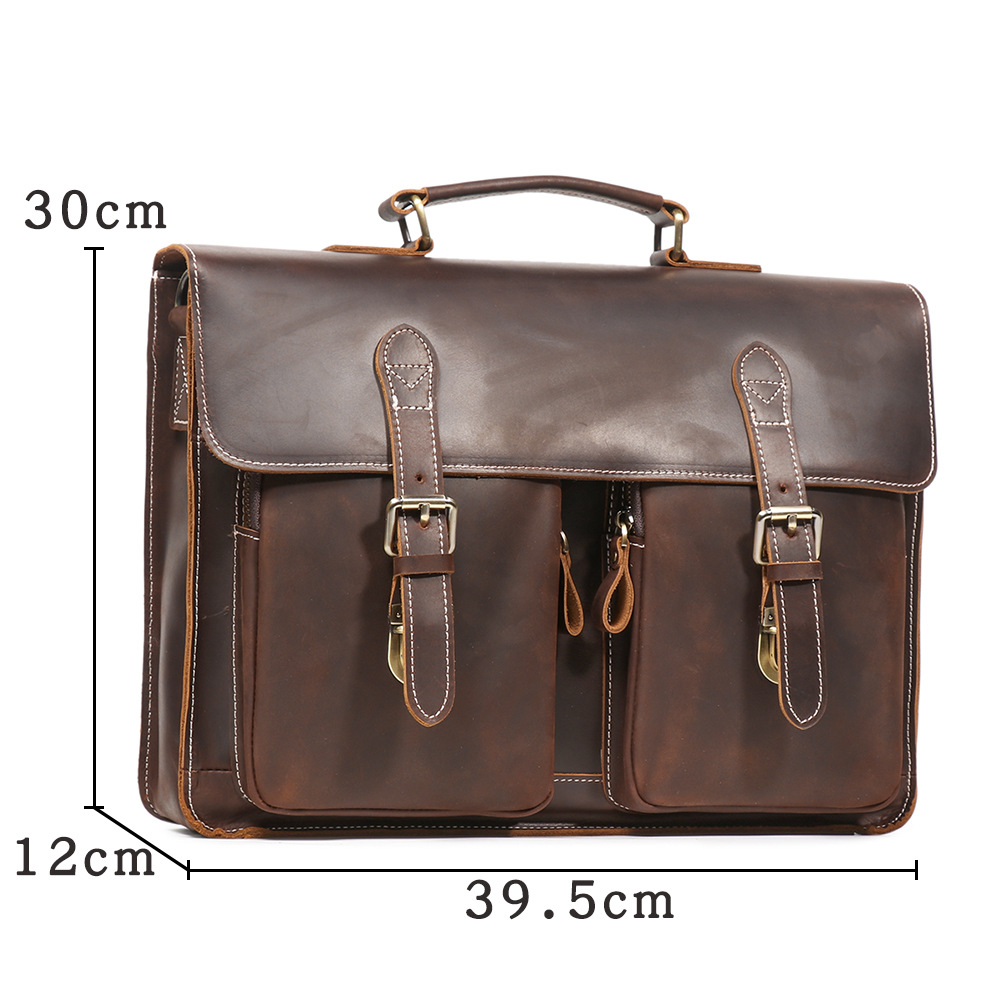 Vintage handgemachte Crazy Hor – Structured Handbag Work Bewertung und Preis